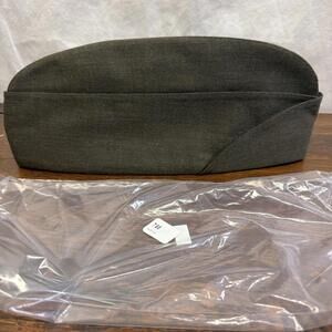 Garrison Cap USMC Military Green Cover Bernard Cap Co Men's 7 5/8 Poly/Wool New